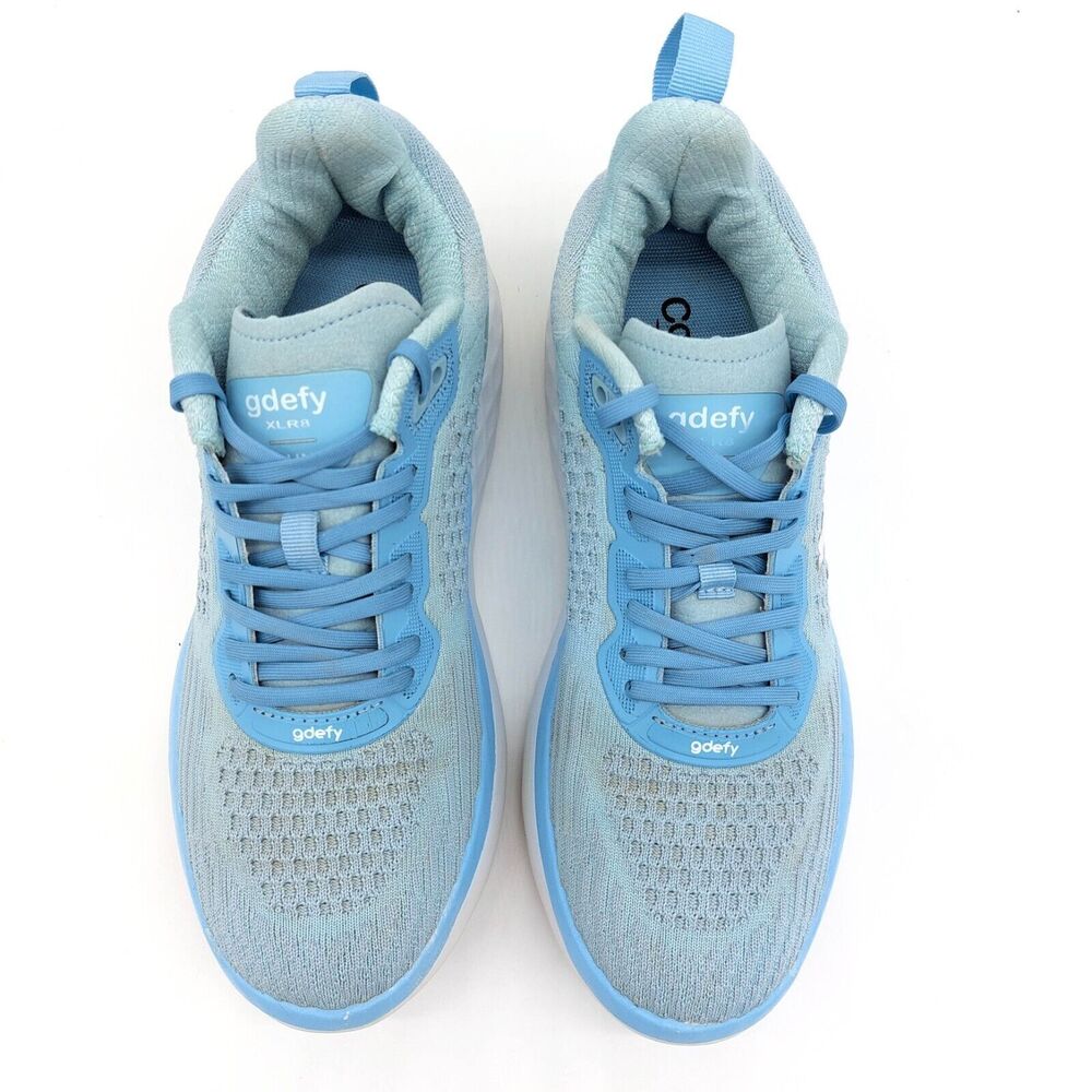 Gdefy Gravity Defyer XLR8 Blue Womens Sz 9.5 Athletic Walking Back Pain Relief